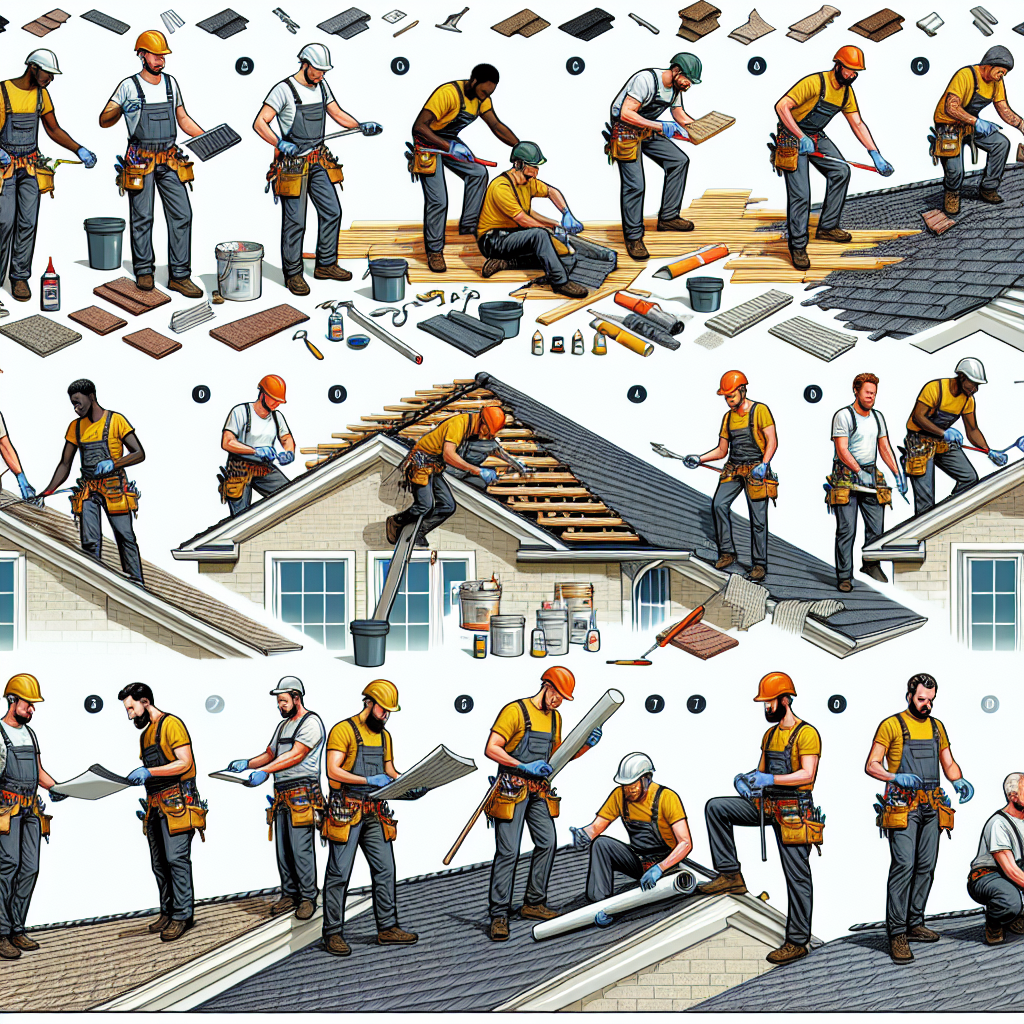 Professional roof repair demonstration and techniques